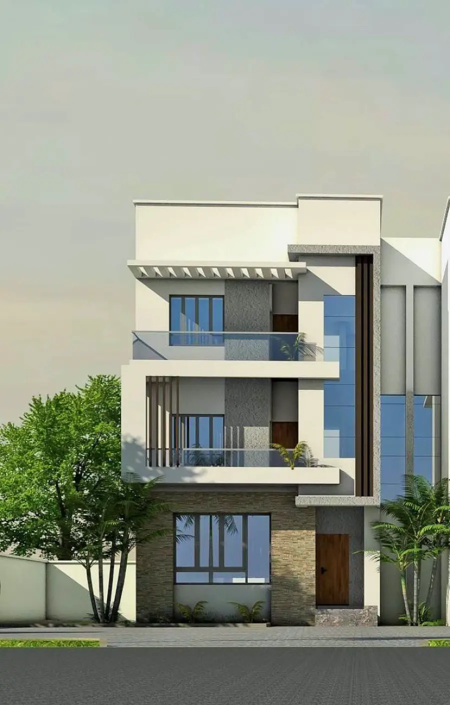 Front elevation of a Wuye terrace home